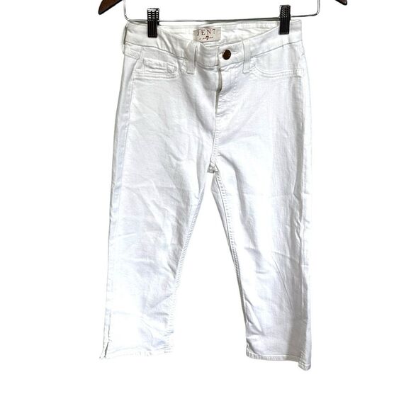 Jen7 by 7 for all mankind white Capri pants strechy jeans size 2 - Picture 2 of 6